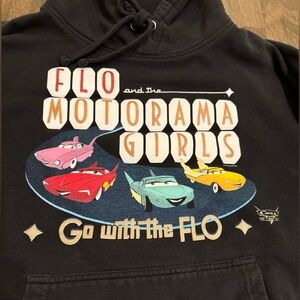 Vintage Y2K Disney Parks Cars Land Flo Motorama Girls Hoodie Women’s Size XL